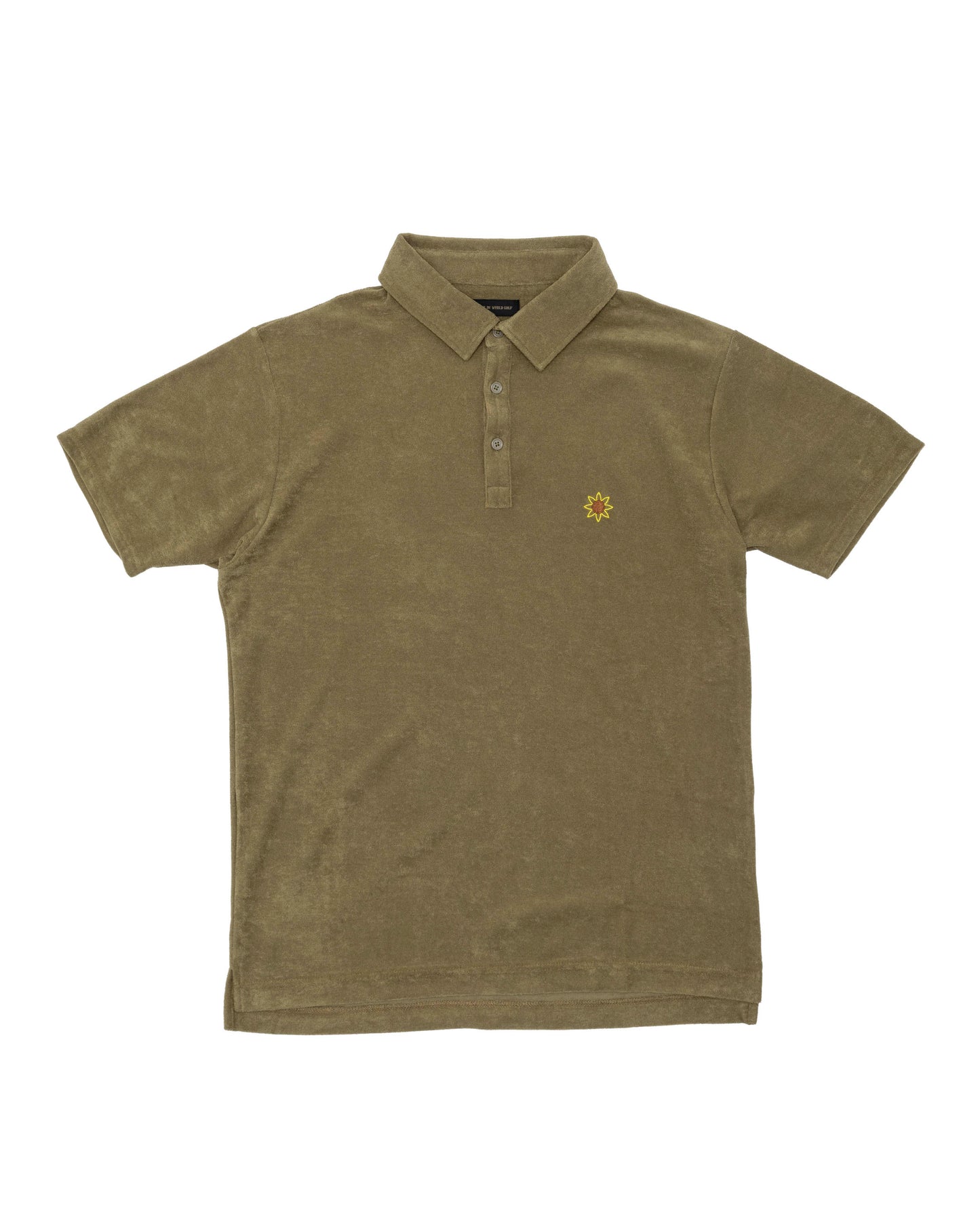 pile polo shirt　khaki