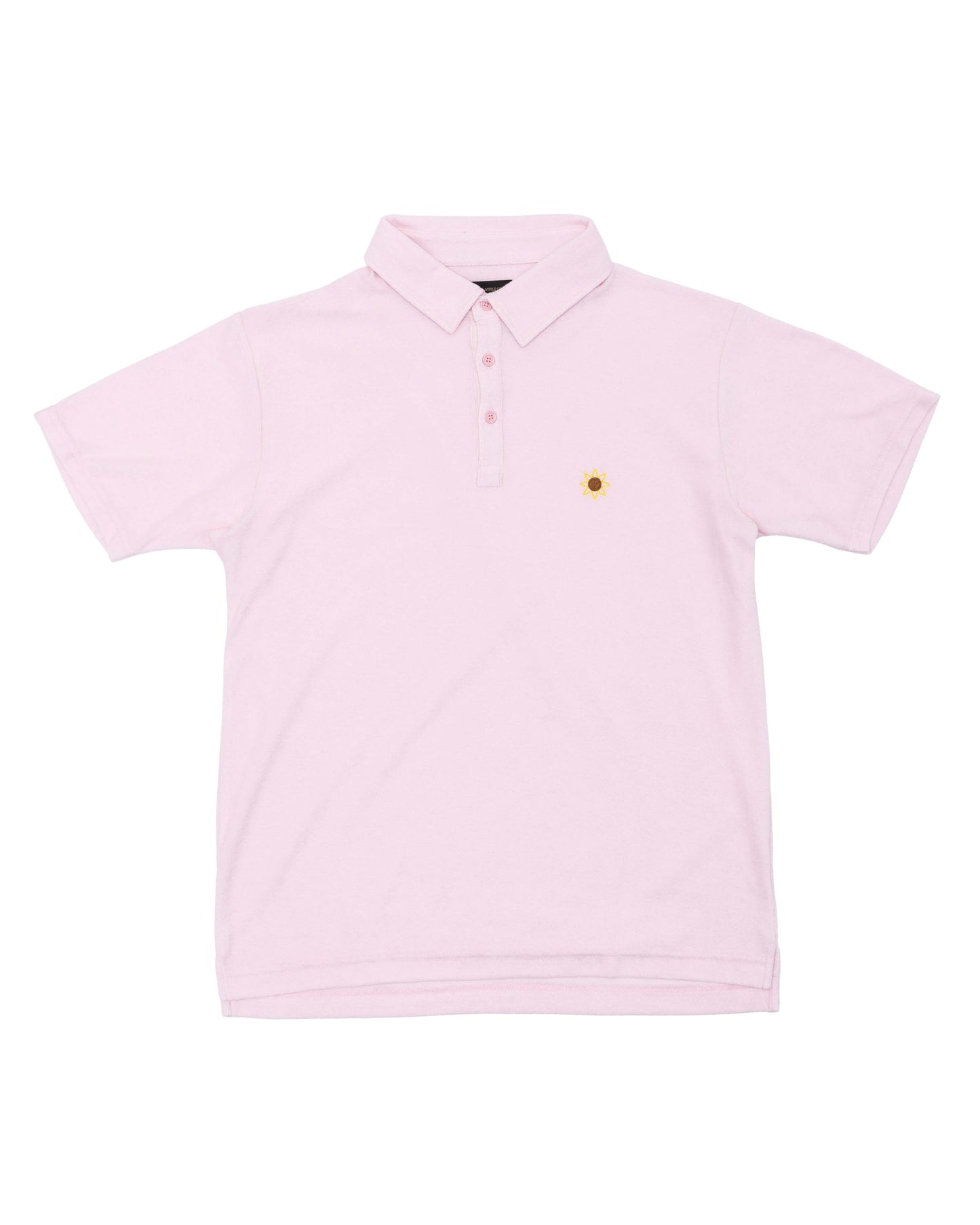 pile polo shirt　pink