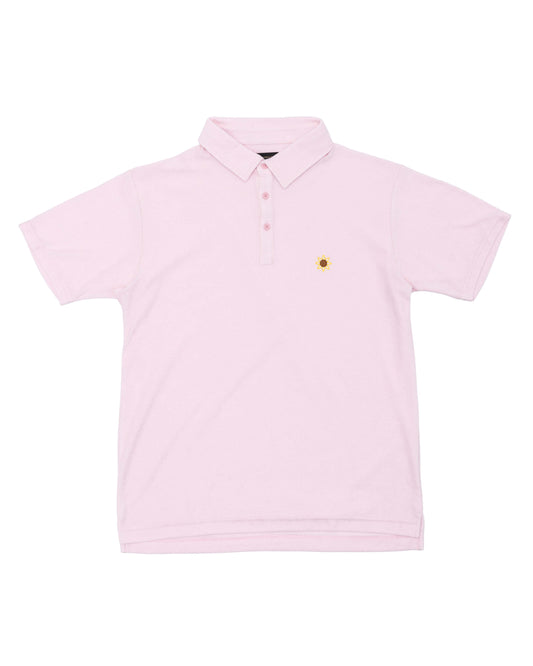 pile polo shirt　pink