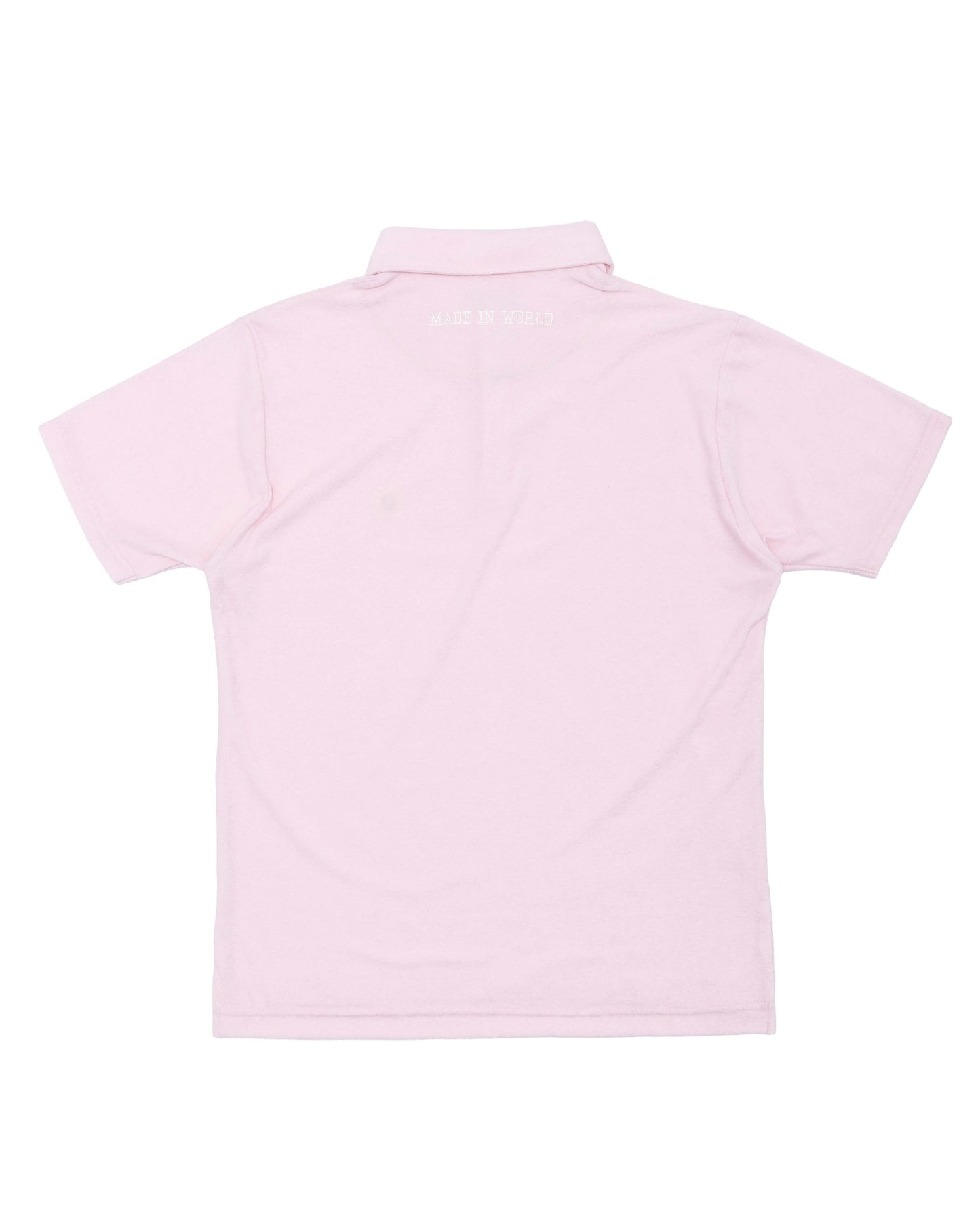 pile polo shirt　pink