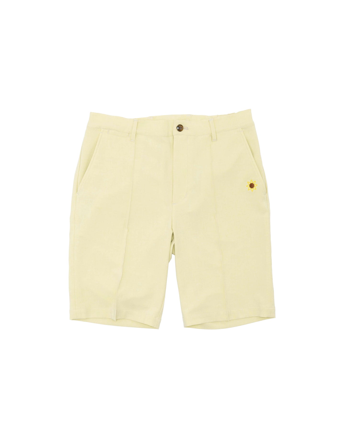 tuck shorts yellow