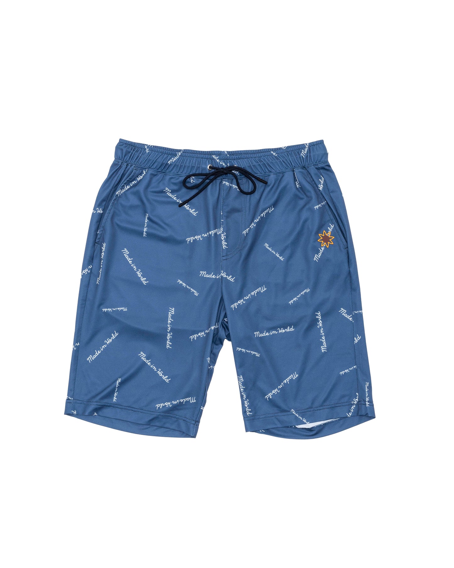 patterned shorts　blue