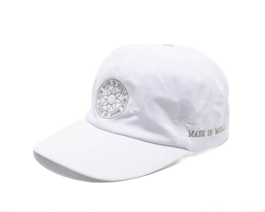 circle logo mesh CAP white