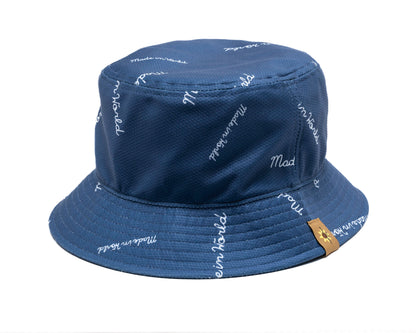 patterned mesh HAT blue