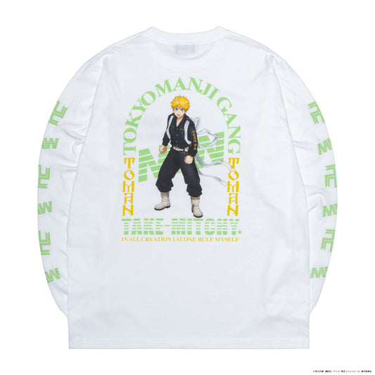 【予約】crew neck long sleeve tee（Takemichi）white