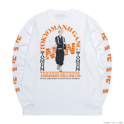 【予約】crew neck long sleeve tee（Mitsuya）white