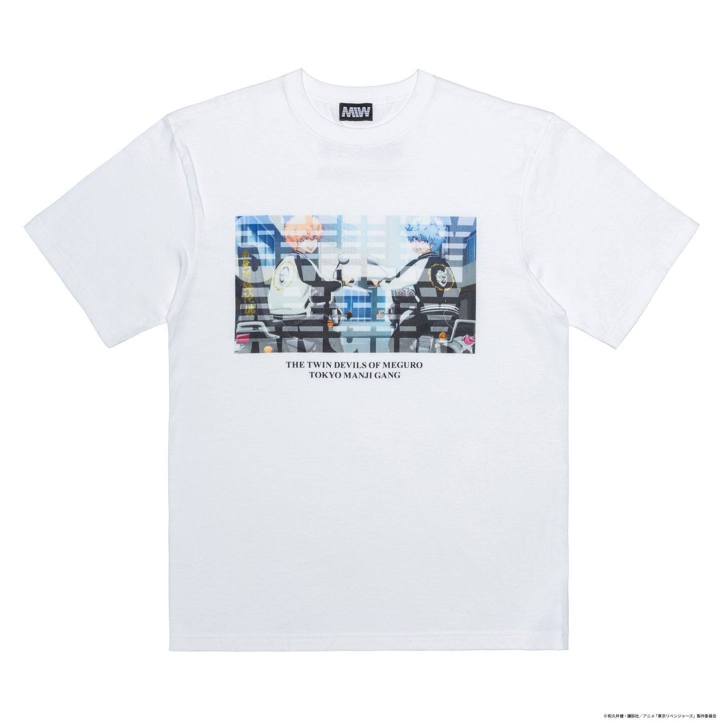 【予約】crew neck tee（Smiley&Angry）white