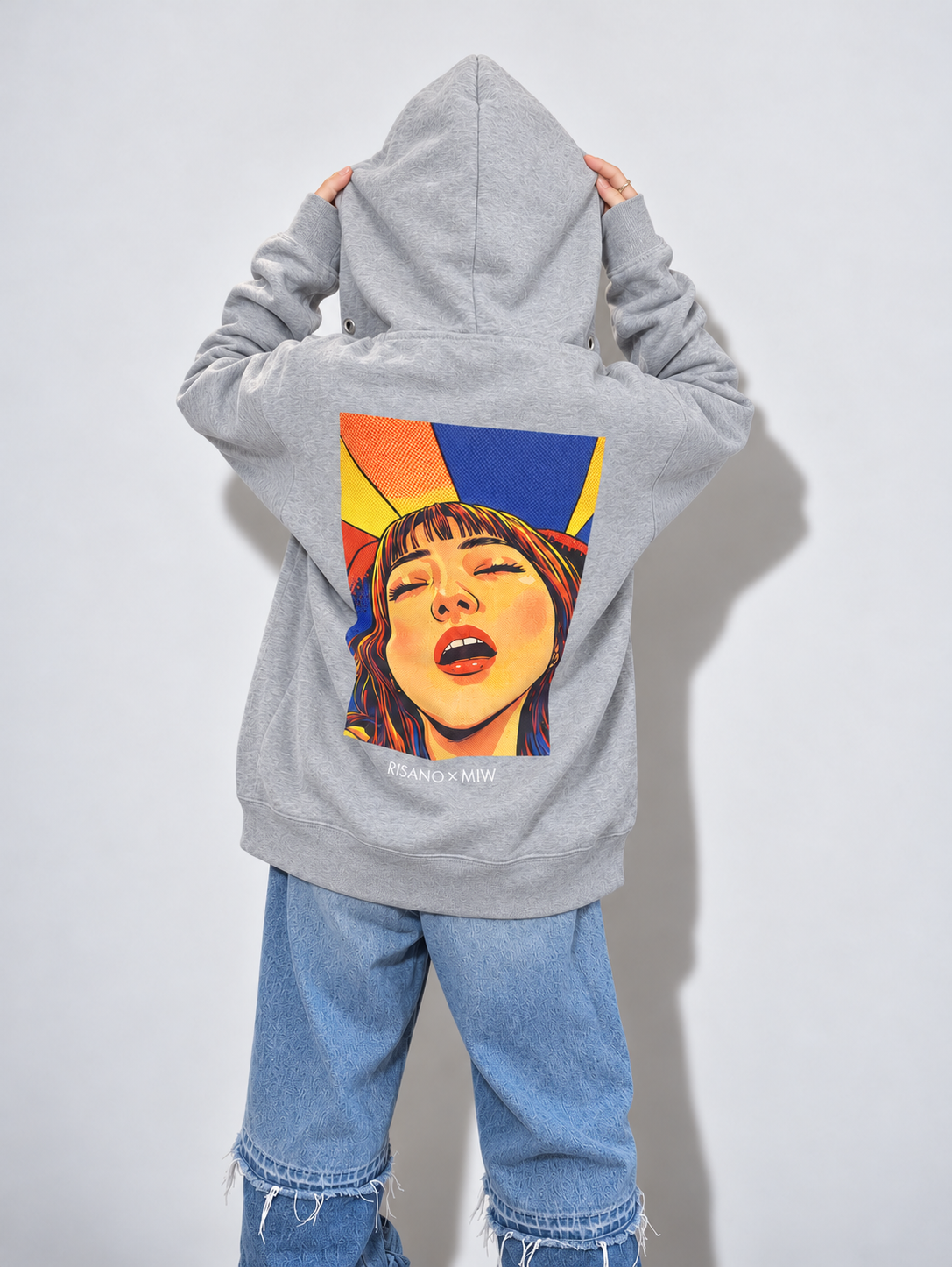 RISANO GOOD VIBES寝顔 hoodie gray
