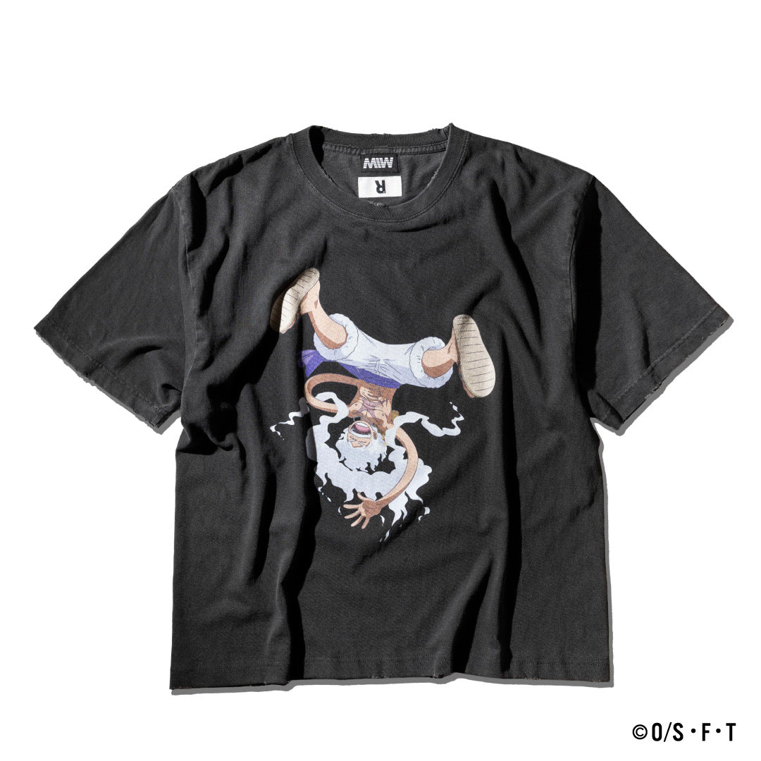 LUFFY VINTAGE TSHIRT ink black ONE PIECE × MIW Collaboration