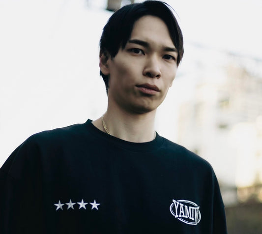 AKIHIRO YAMAUCHI　short sleeve tee & shorts Black