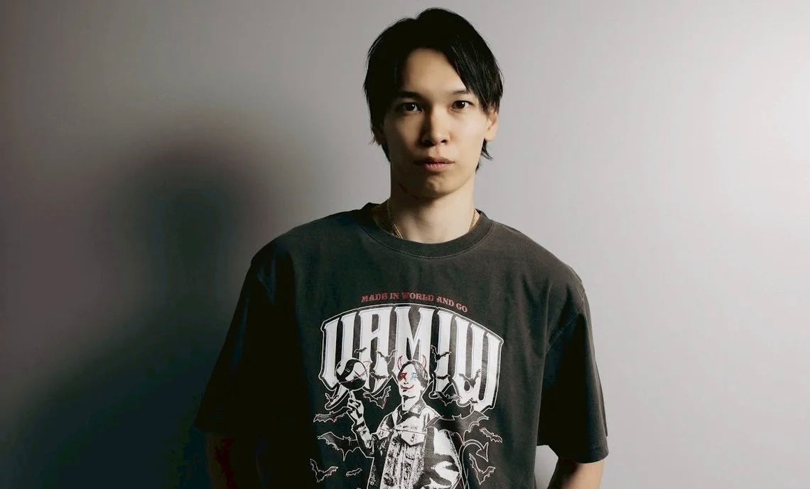 AKIHIRO YAMAUCHI　crew neck tee(devil) Sumikuro