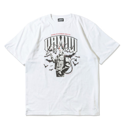 AKIHIRO YAMAUCHI　crew neck tee(devil) White