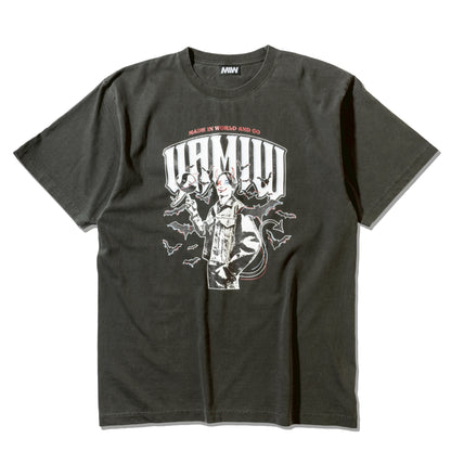 AKIHIRO YAMAUCHI　crew neck tee(devil) Sumikuro