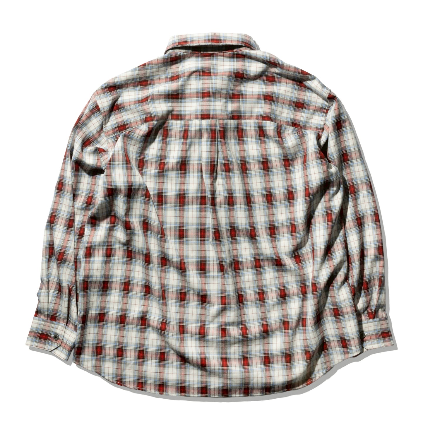 over size checkshirt  Red