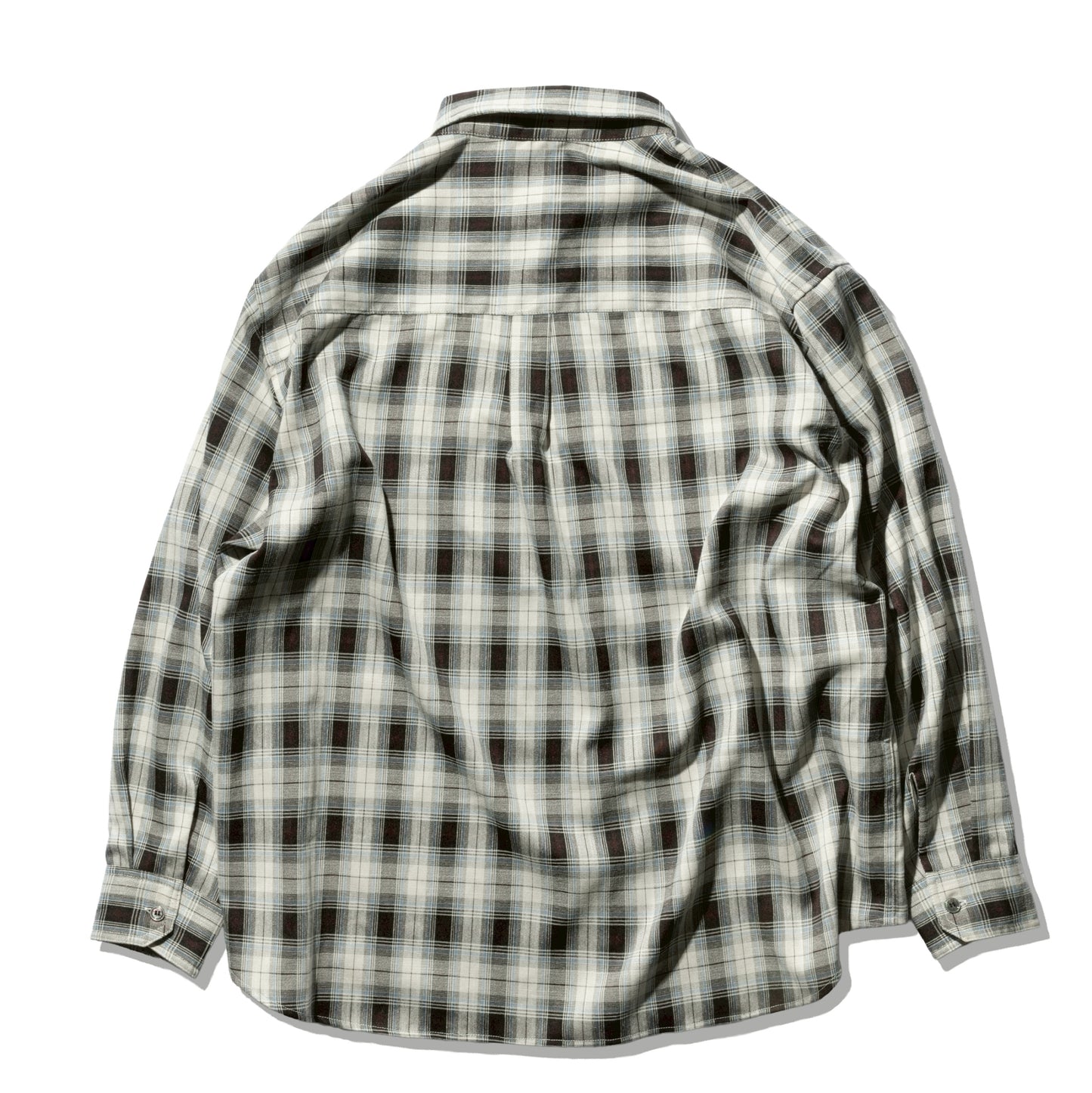 over size checkshirtBrown