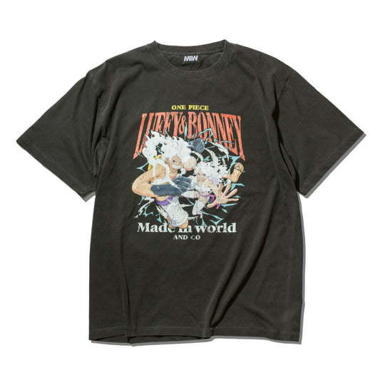 【一部即納】LUFFY & BONNEY TSHIRT ink black ONE PIECE × MIW Collaboration