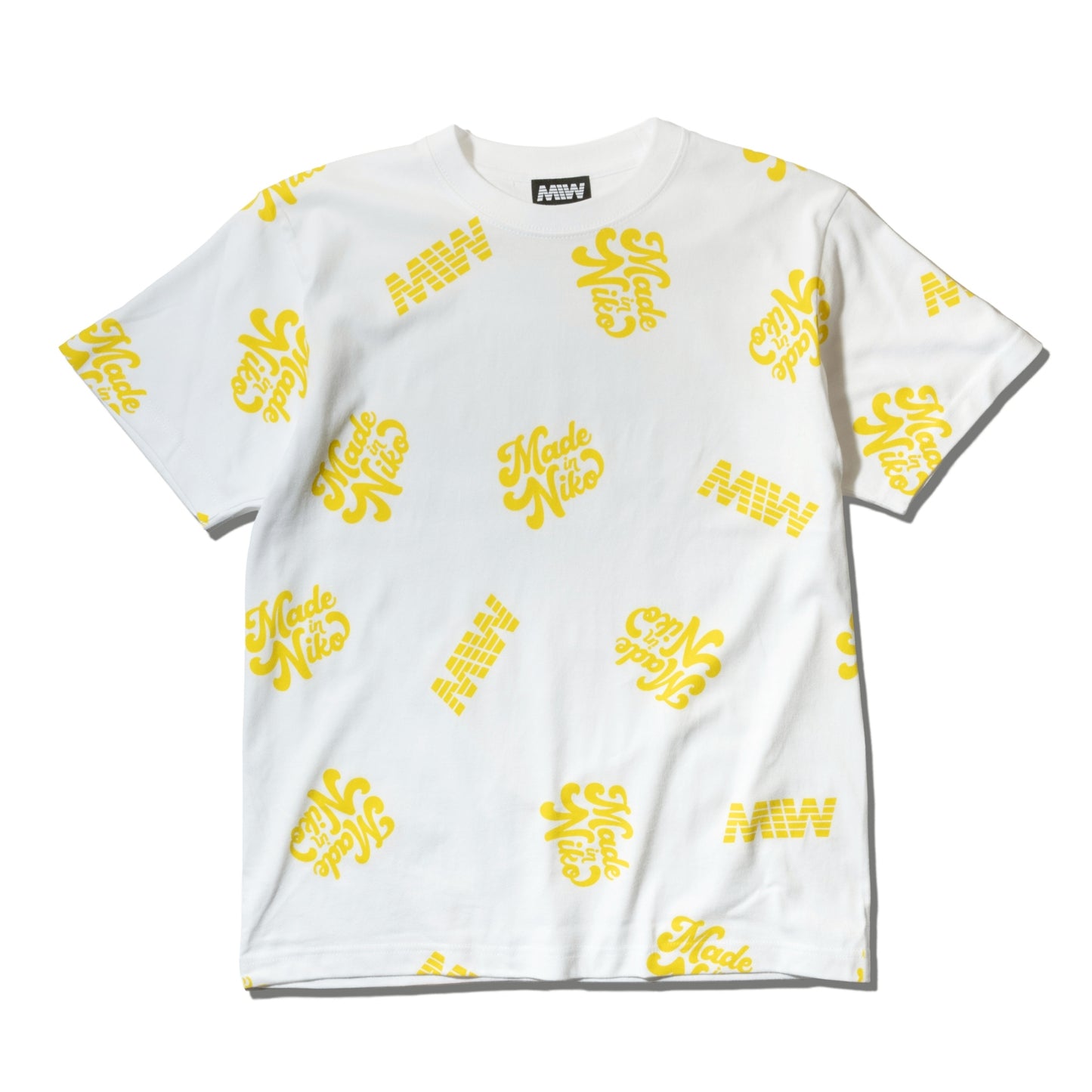 川越にこ ×  MIW ALL OVER LOGO T-SHIRT  WHITE