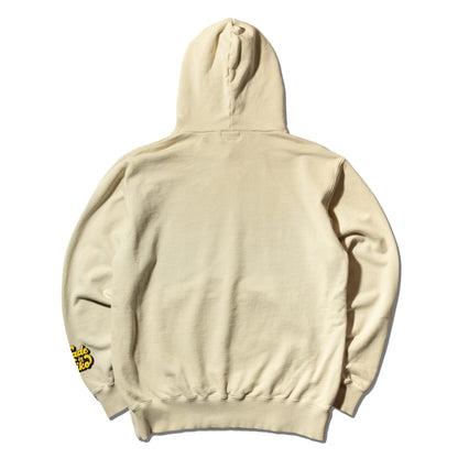 川越にこ × MIW  NIKO COLLEGE LOGO HOODIE NATURAL× YELLOW