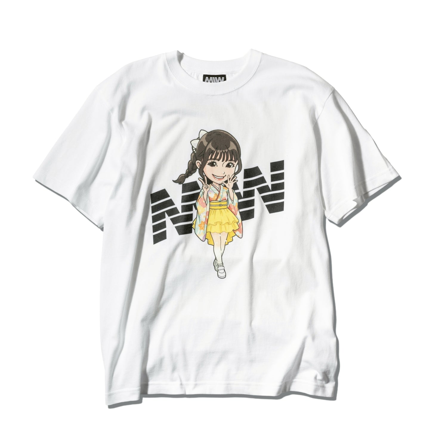 川越にこ × MIW CHARACTER GRAPHIC T-SHIRT  WHITE