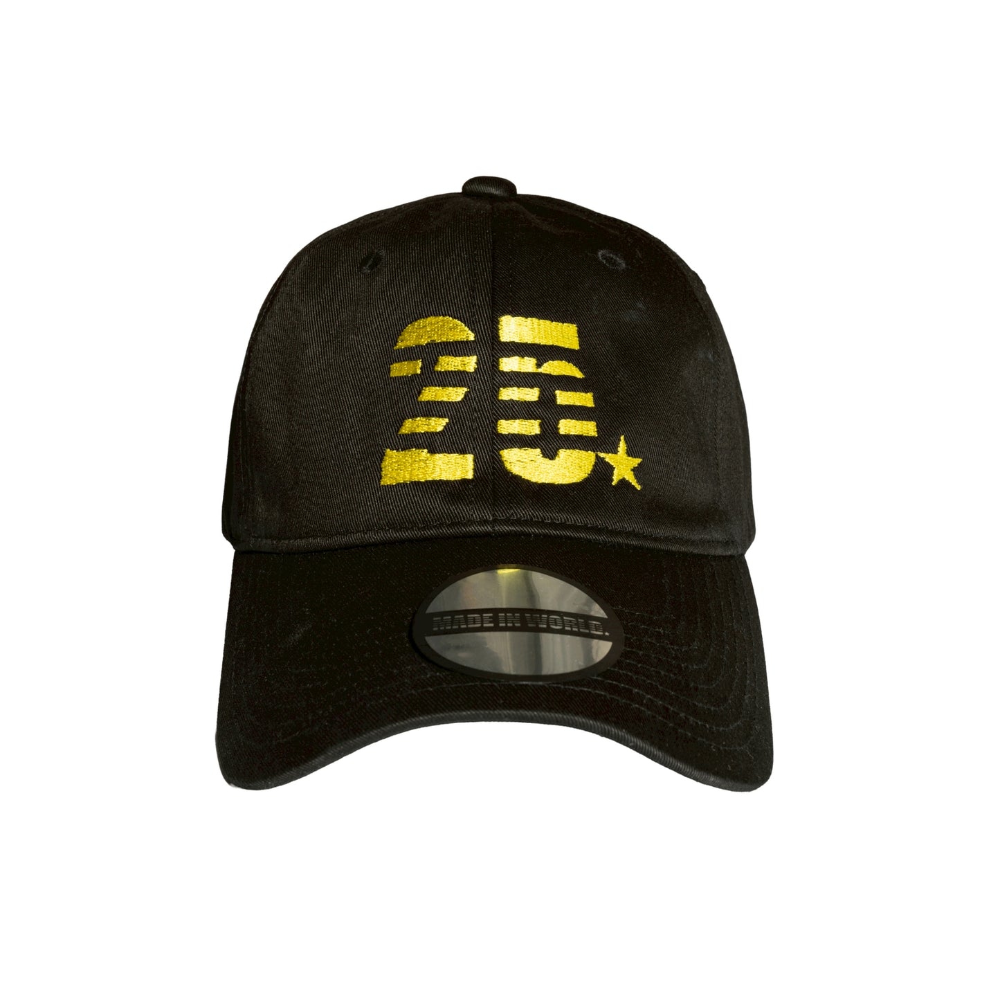 川越にこ × MID “25” LOGO CAP BLAC×YELLOW