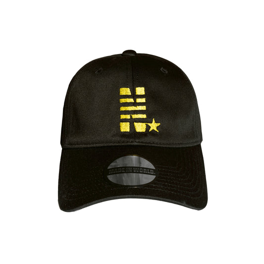 川越にこ × MIW “N★” EMBROIDERY CAP BLACK×YELLOW