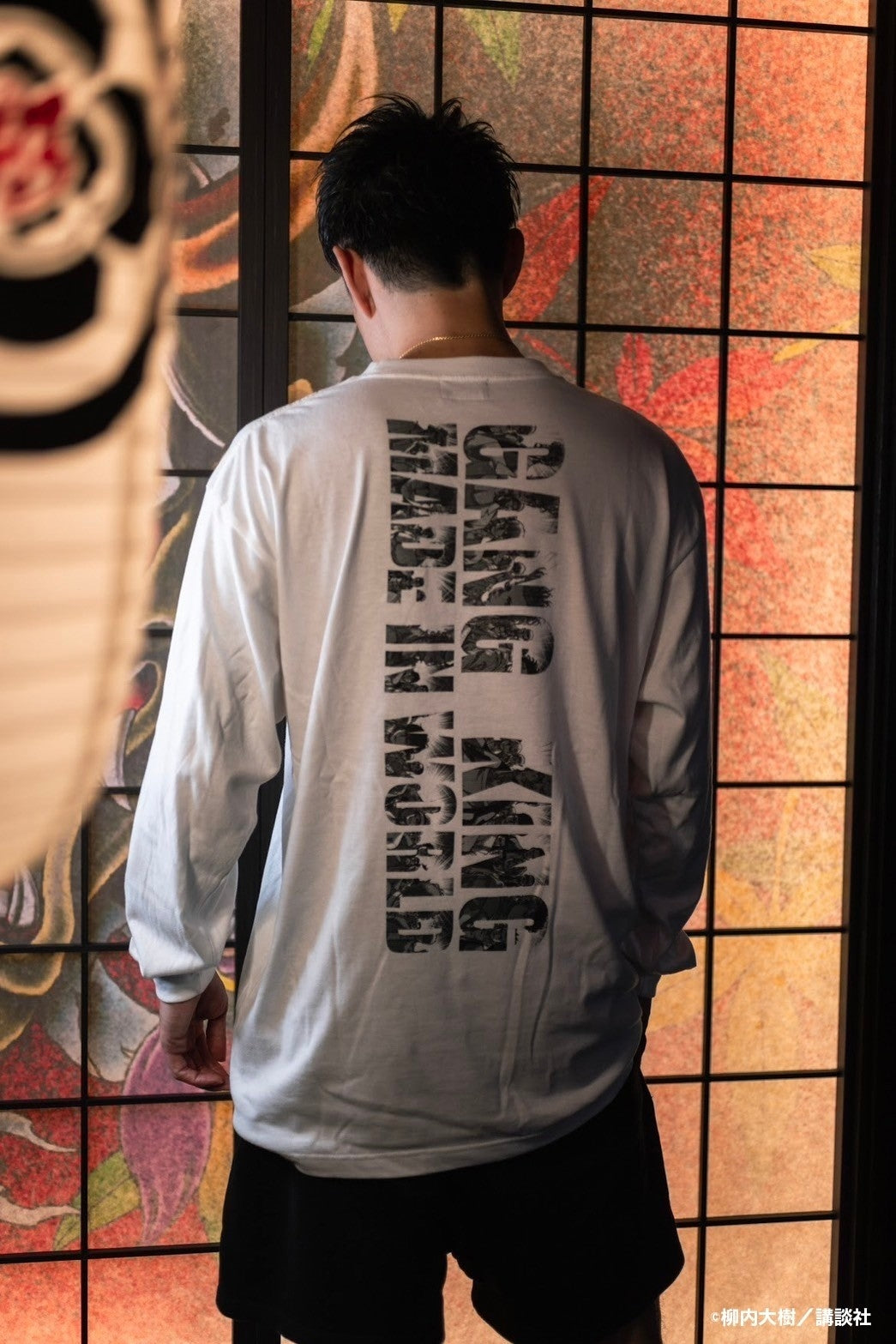 【予約】GANGKING long sleeve tee(hide back)white