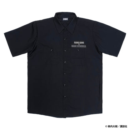 【予約】GANGKING work shirt(Hand shake)black