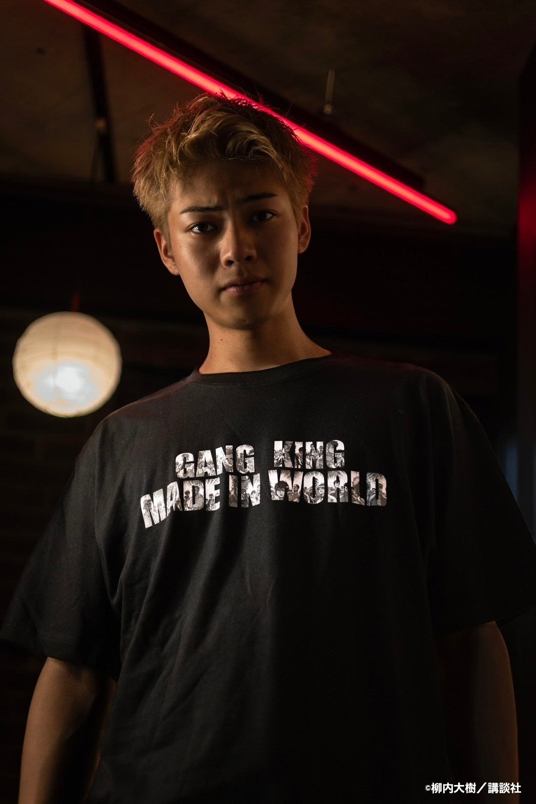 【予約】GANGKING crewneck tee(hide front) black