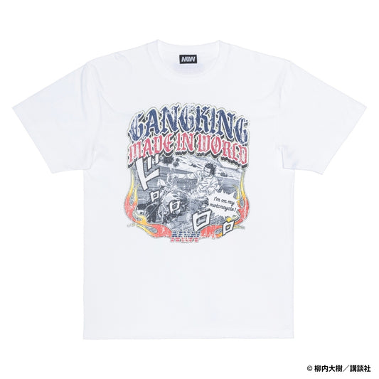 【予約】GANGKING crewneck tee(vintage bike)white