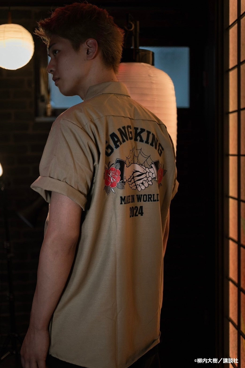 【予約】GANGKING work shirt(Hand shake)brown