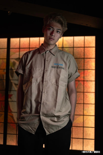 【予約】GANGKING work shirt(Hand shake)brown