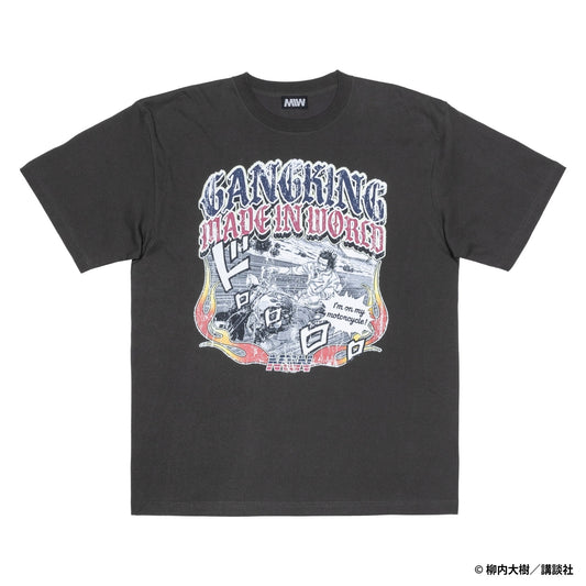 【予約】GANGKING crewneck tee(vintage bike)black