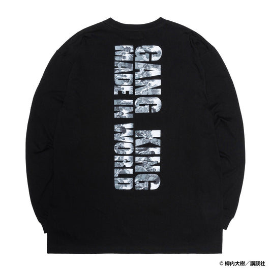 【予約】GANGKING long sleeve tee(hide back)black