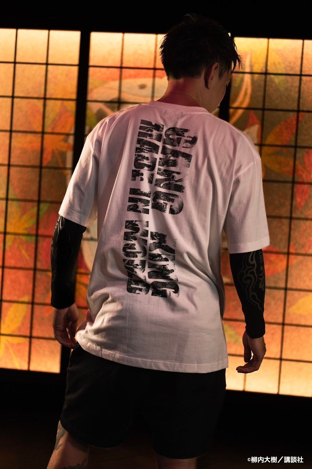 【予約】GANGKING crewneck tee(hide back) white