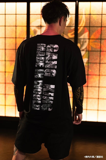 【予約】GANGKING crewneck tee(hide back) black