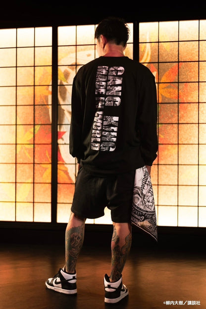 【予約】GANGKING long sleeve tee(hide back)black