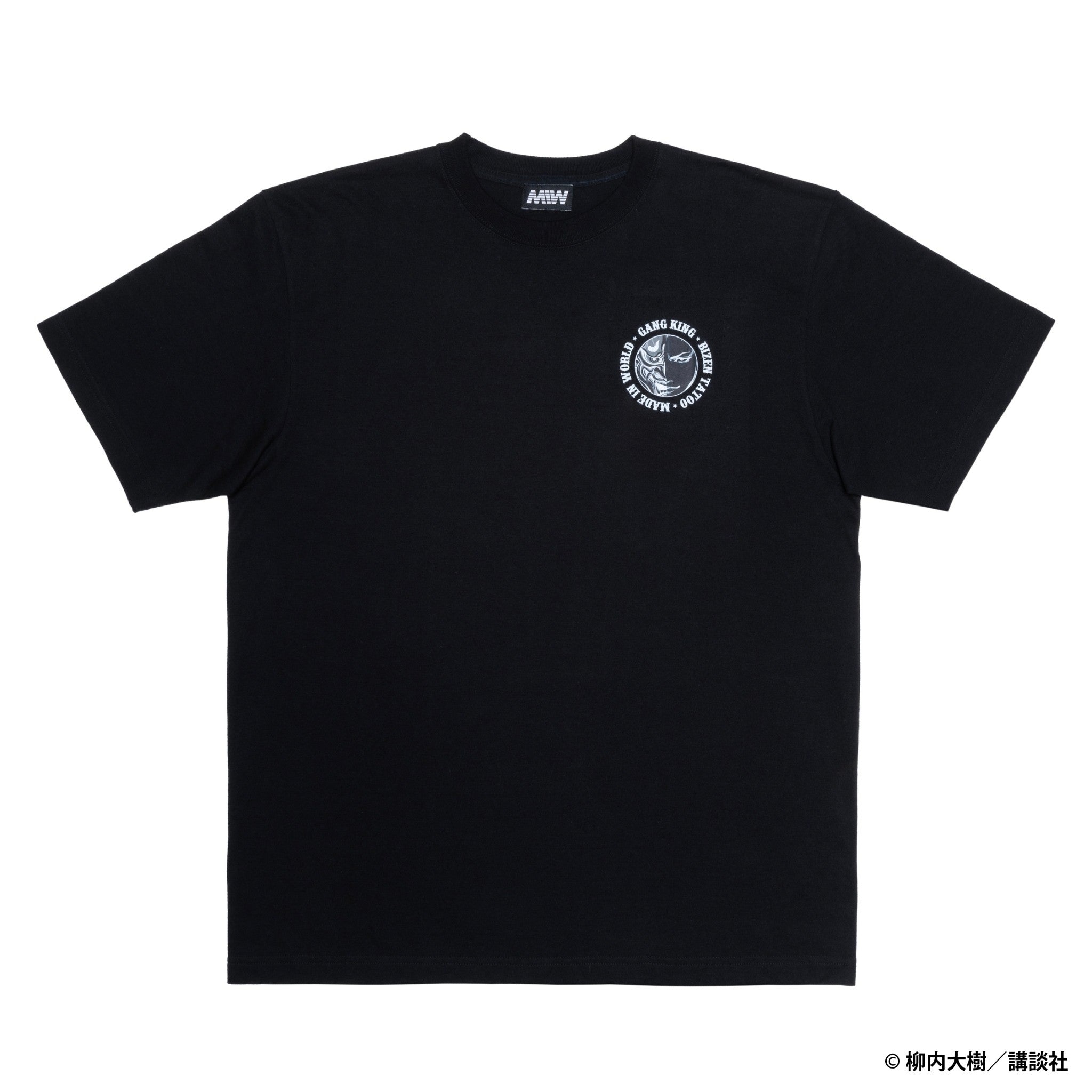 GANGKING crewneck tee(BIZEN ART TATOO STUDIO)black