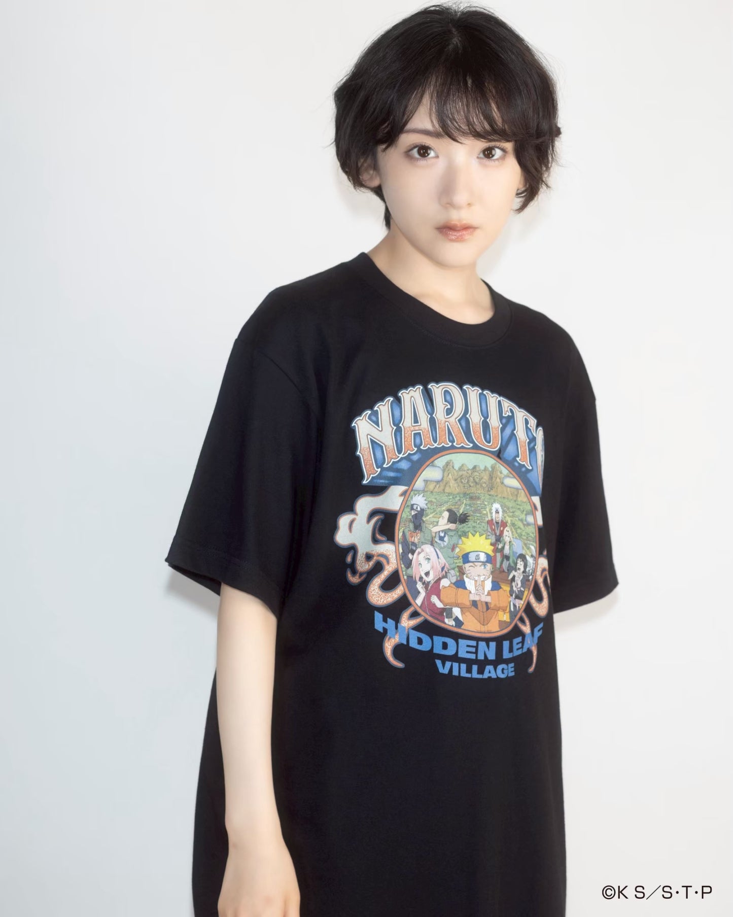 HIDDEN LEAF VILLAGE tee BLACK