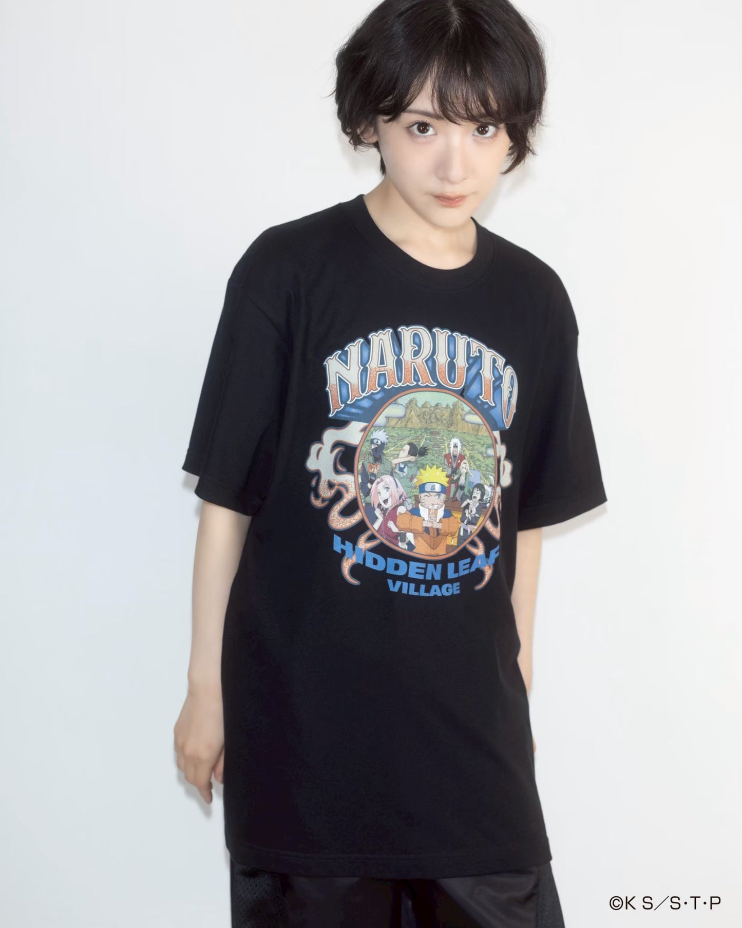 HIDDEN LEAF VILLAGE tee BLACK