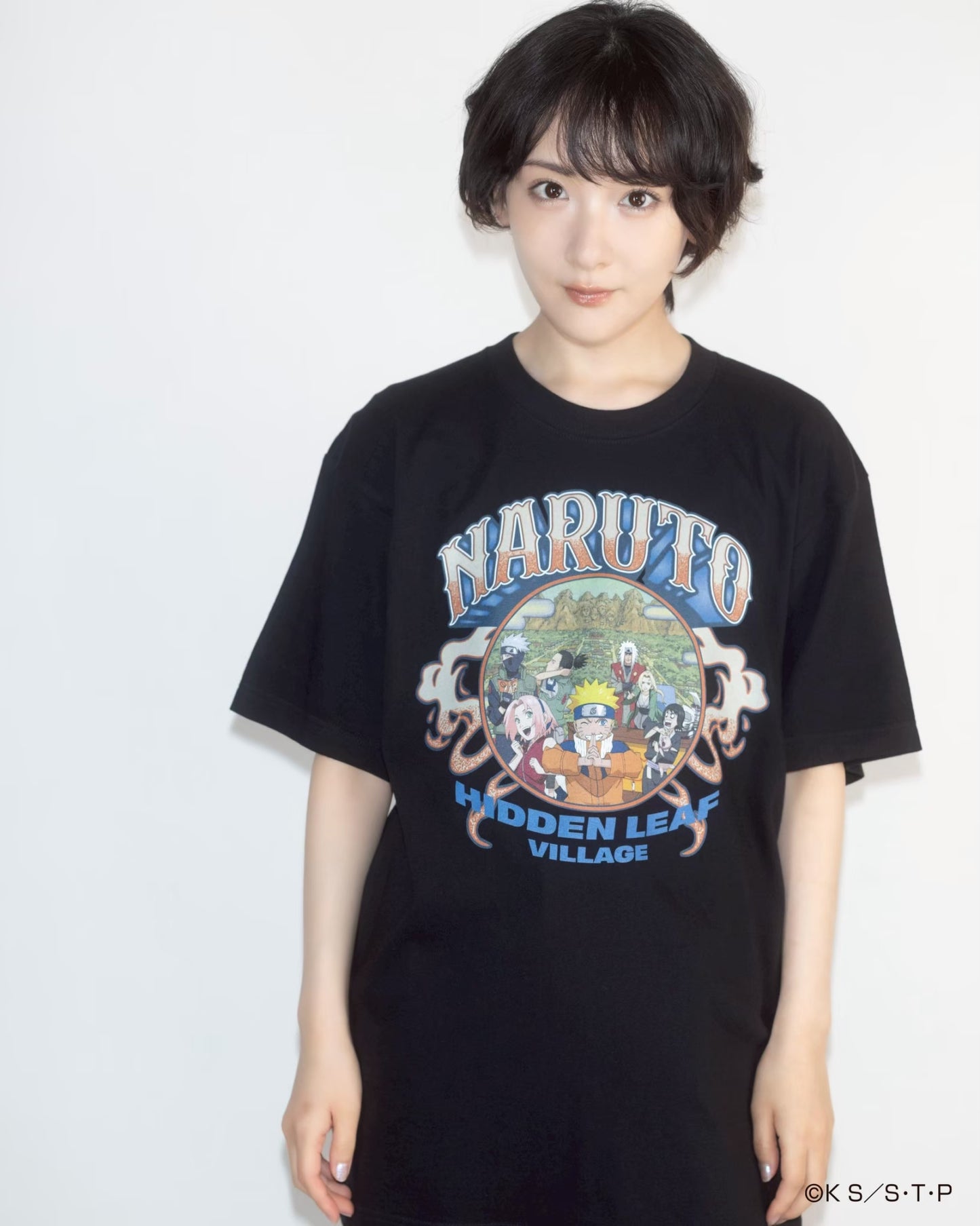 HIDDEN LEAF VILLAGE tee BLACK