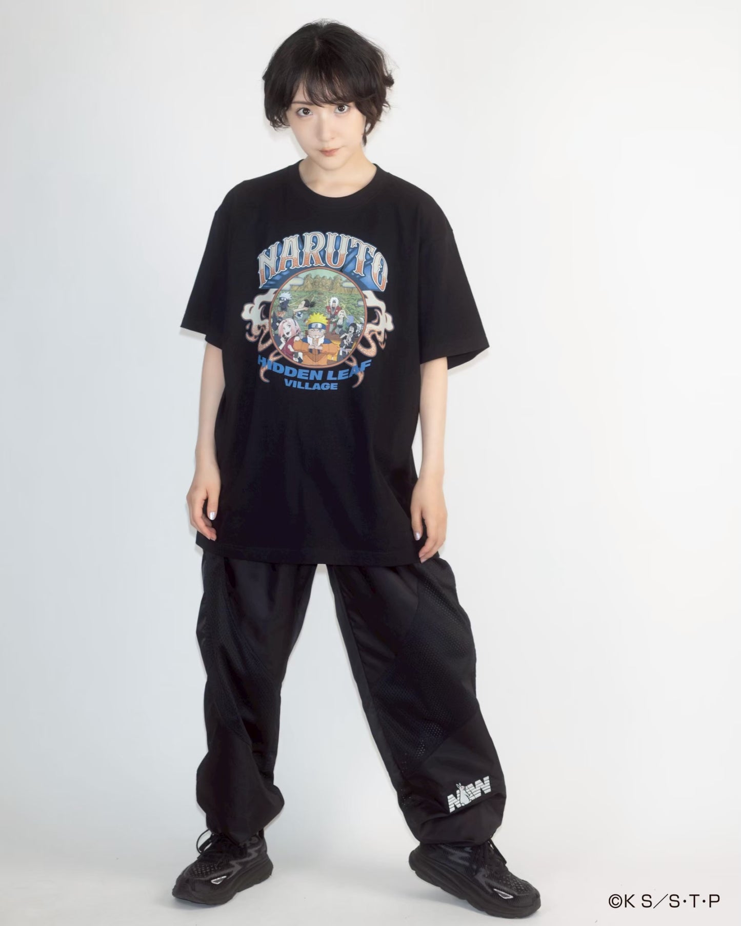 HIDDEN LEAF VILLAGE tee BLACK