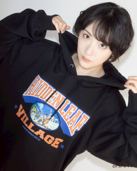HIDDEN LEAF VILLAGE HOODIE BLACK