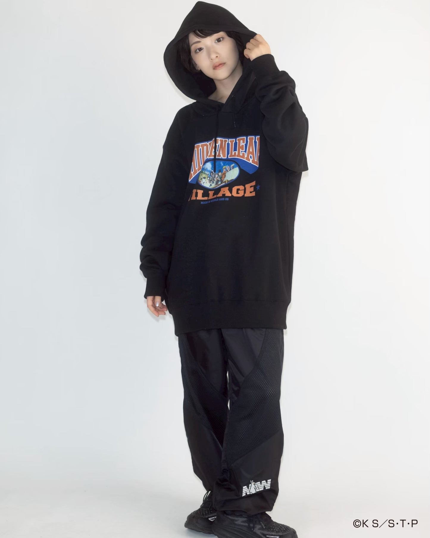 HIDDEN LEAF VILLAGE HOODIE BLACK