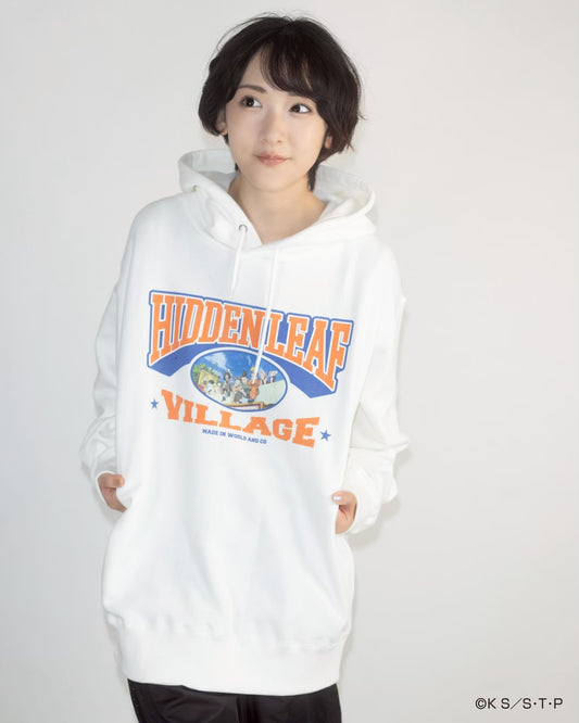 HIDDEN LEAF VILLAGE HOODIE WHITE