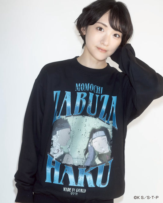 ZABUZA & HAKU crew neck sweat BLACK