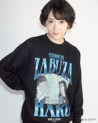 ZABUZA & HAKU crew neck sweat BLACK