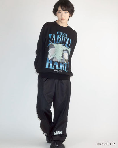 ZABUZA & HAKU crew neck sweat BLACK