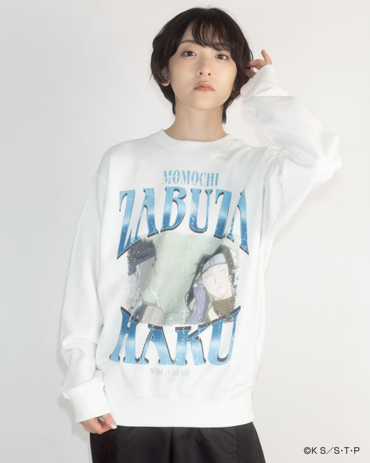 ZABUZA & HAKU crew neck sweat WHITE