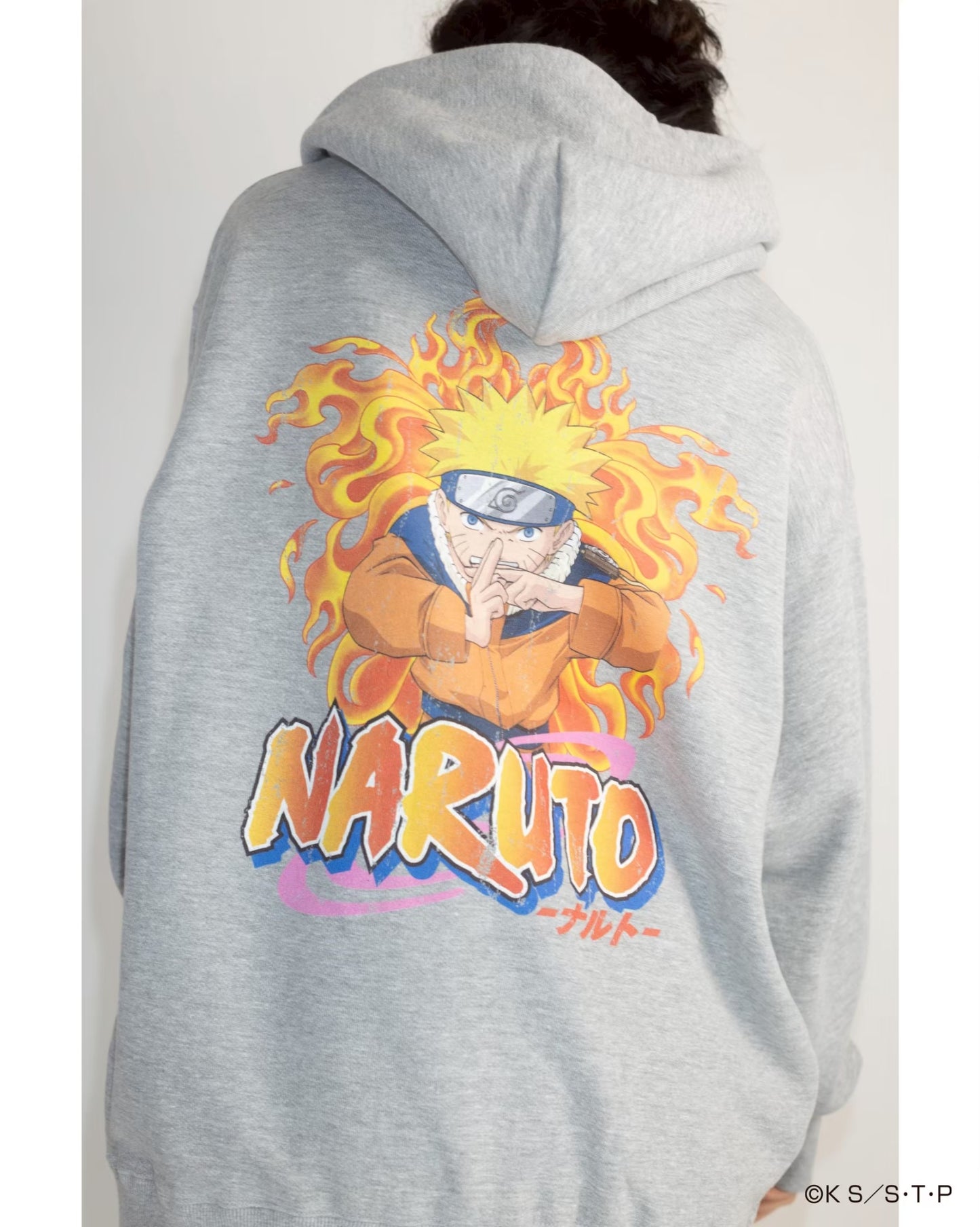 NARUTO / IKOMA 【炎】 HOODIE　GRAY