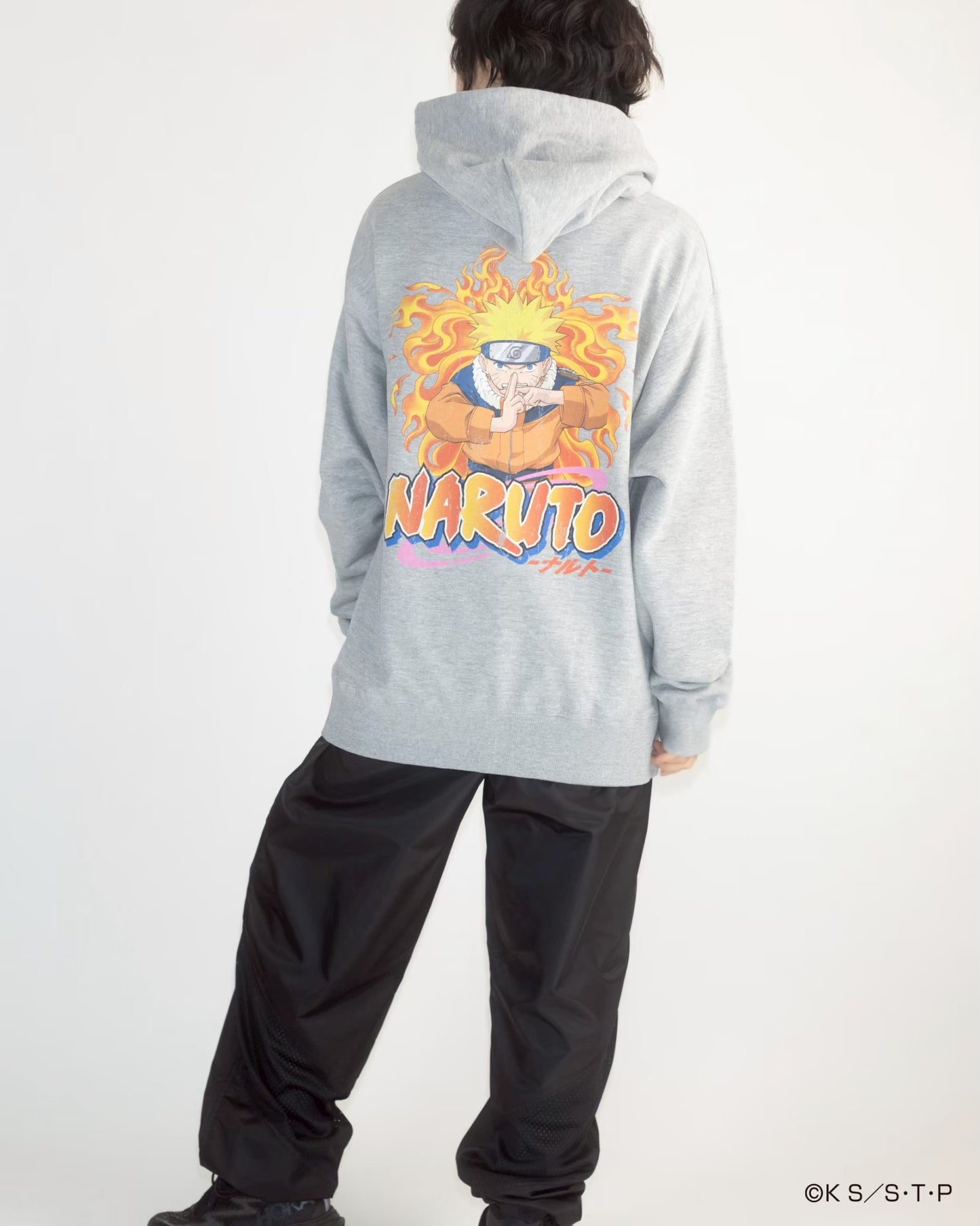 NARUTO / IKOMA 【炎】 HOODIE　GRAY